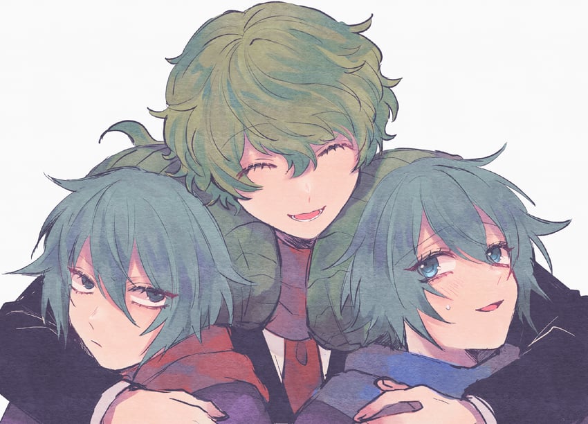 hiyori sou, midori, and ai shin (kimi ga shine) drawn by uououoon
