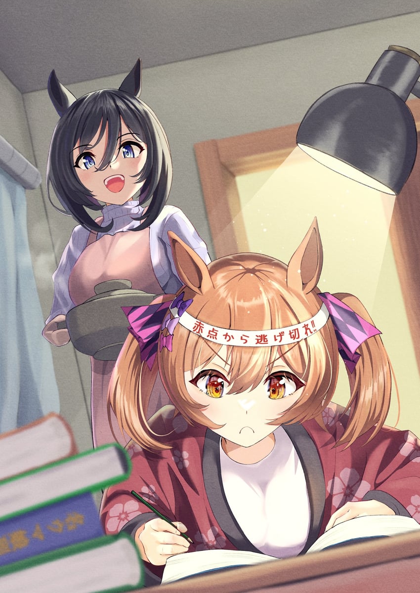 eishin flash and smart falcon (umamusume) drawn by shuten_(shutehaan)