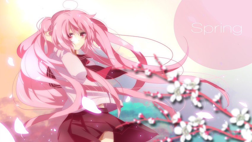 hatsune miku and sakura miku (vocaloid) drawn by marirero_a