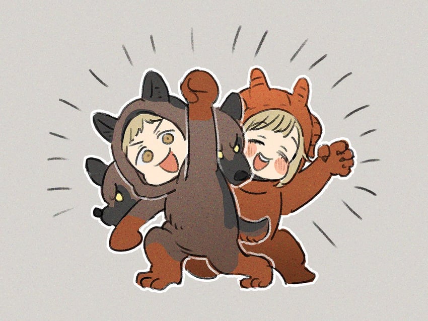 falin touden, laios touden, and red dragon (dungeon meshi) drawn by amedama094