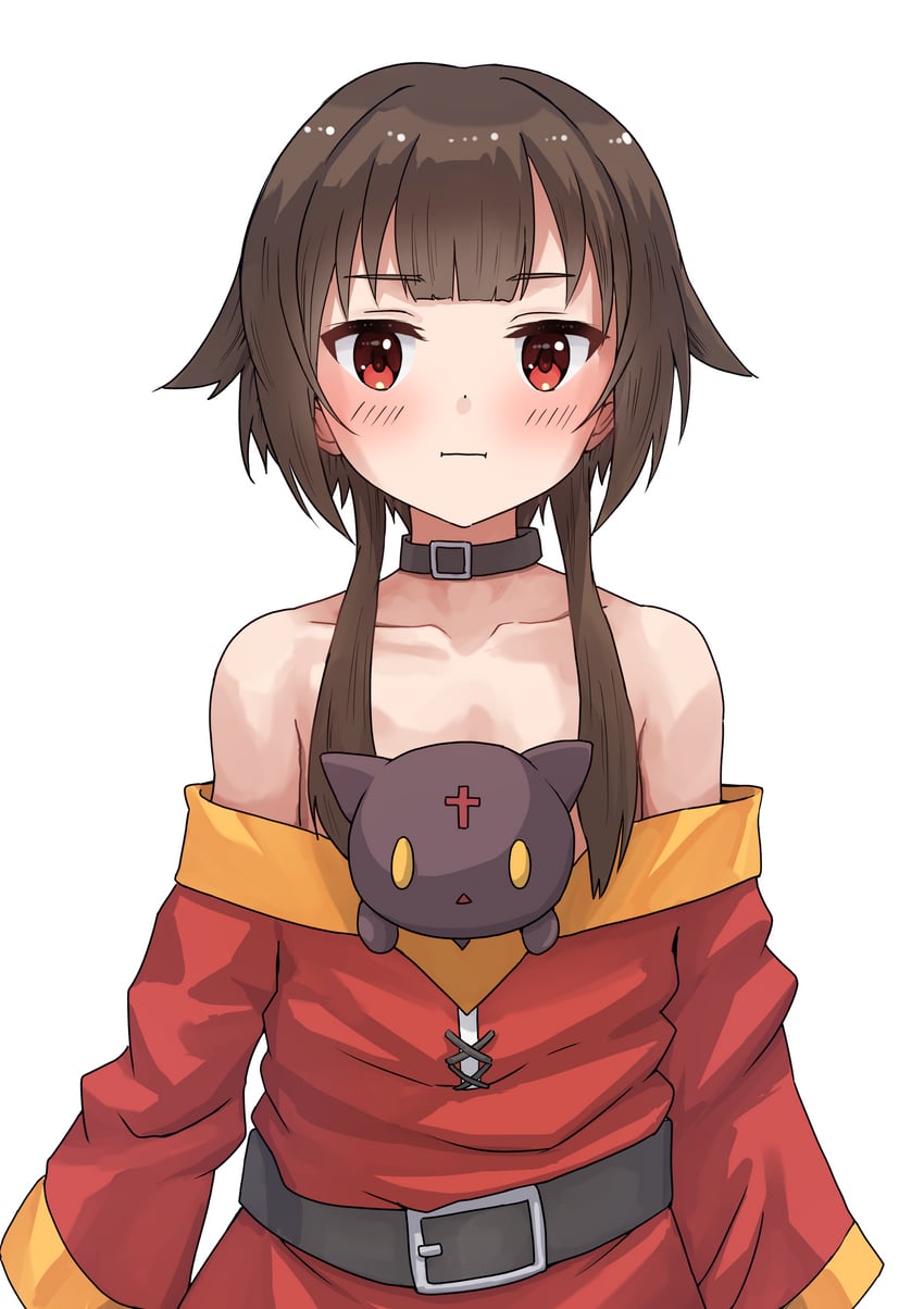 megumin and chomusuke (kono subarashii sekai ni shukufuku wo!) drawn by syagare