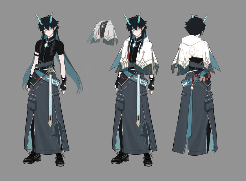 dan heng and dan feng (honkai and 1 more) drawn by doupu41