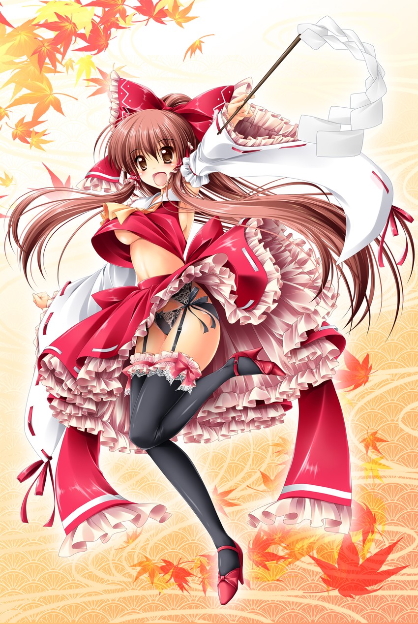 hakurei reimu (touhou) drawn by kamiya_tomoe