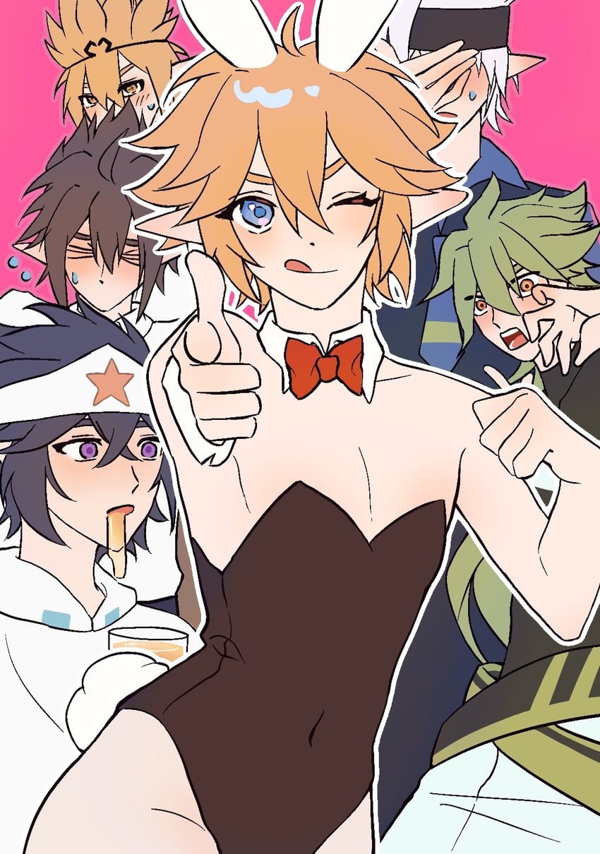 king, ray, xander, anmicius, grey, and 1 more (aotu world) drawn by laomotoula