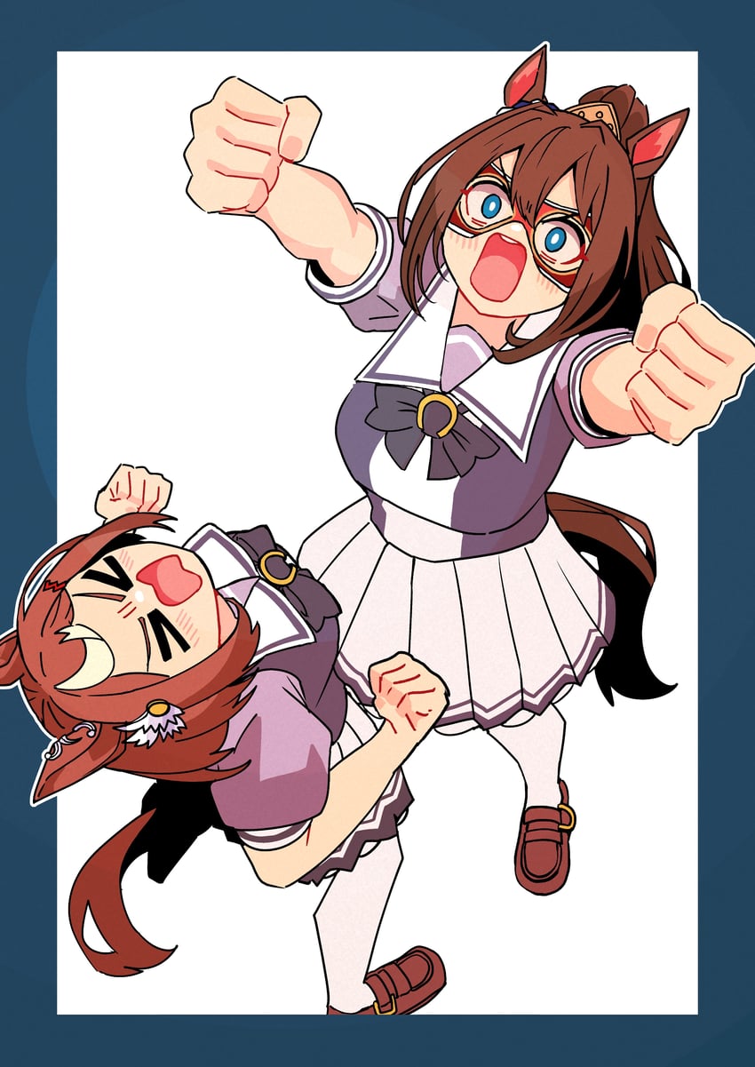 el condor pasa and tsurumaru tsuyoshi (umamusume) drawn by petoka