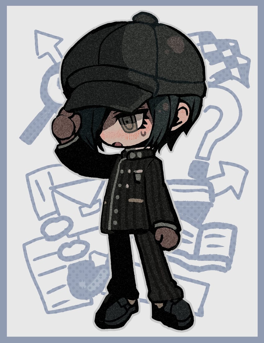 saihara shuichi (danganronpa and 1 more) drawn by uz_(770653249d)