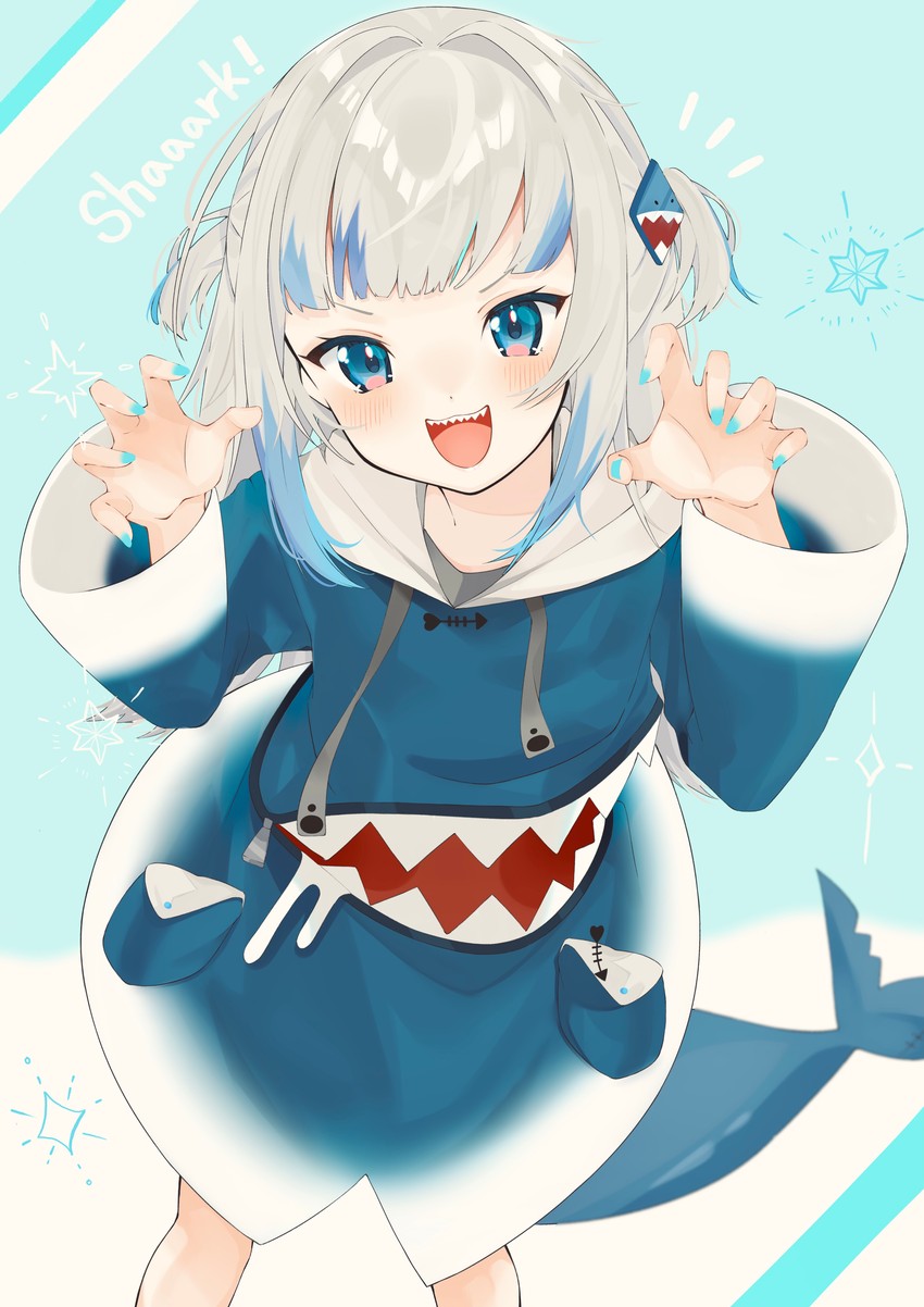 gawr gura (hololive and 1 more) drawn by kaede_(kaede_desu107)