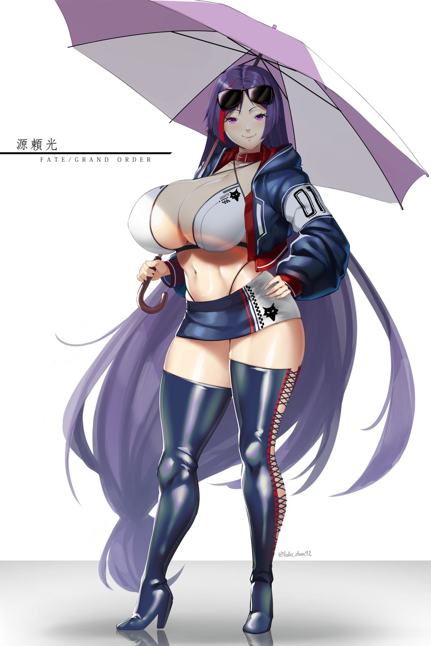minamoto no raikou (original and 2 more) drawn by lulu-chan92