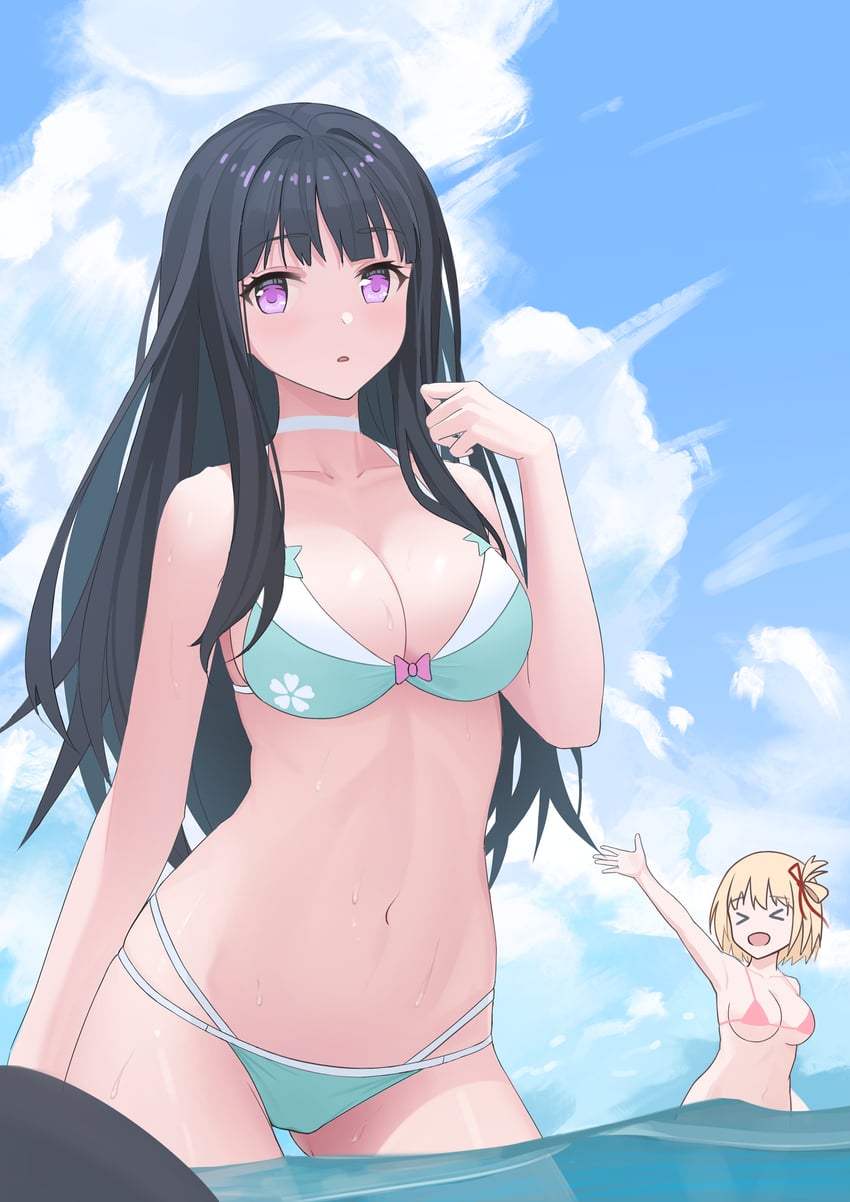 nishikigi chisato and inoue takina (lycoris recoil) drawn by egert
