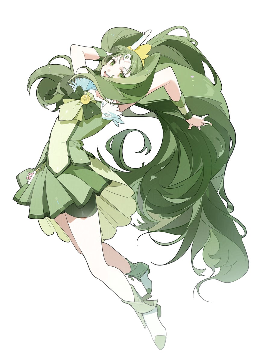 midorikawa nao and cure march (precure and 1 more) drawn by morgue_(southsakura)