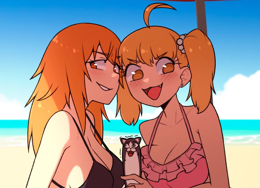 gamou maki and yoshi (ijiranaide nagatoro-san) drawn by tobias_wheller