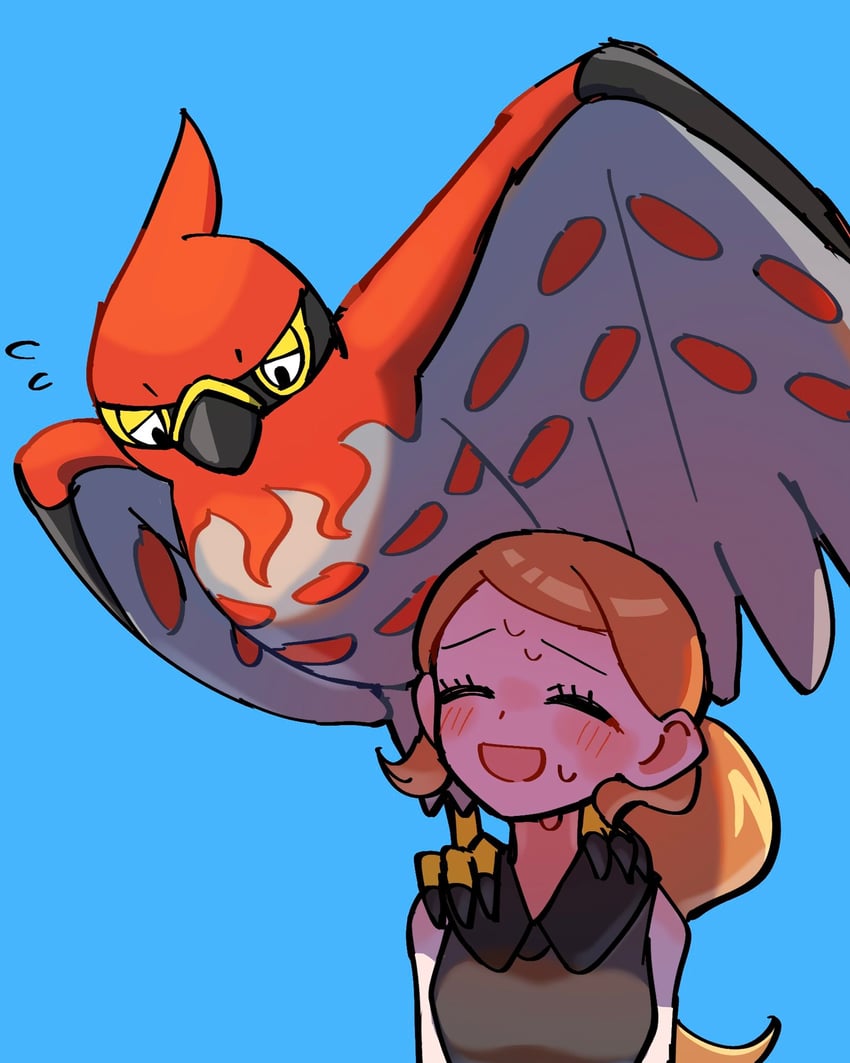 serena and talonflame (pokemon and 1 more) drawn by pitorigoto