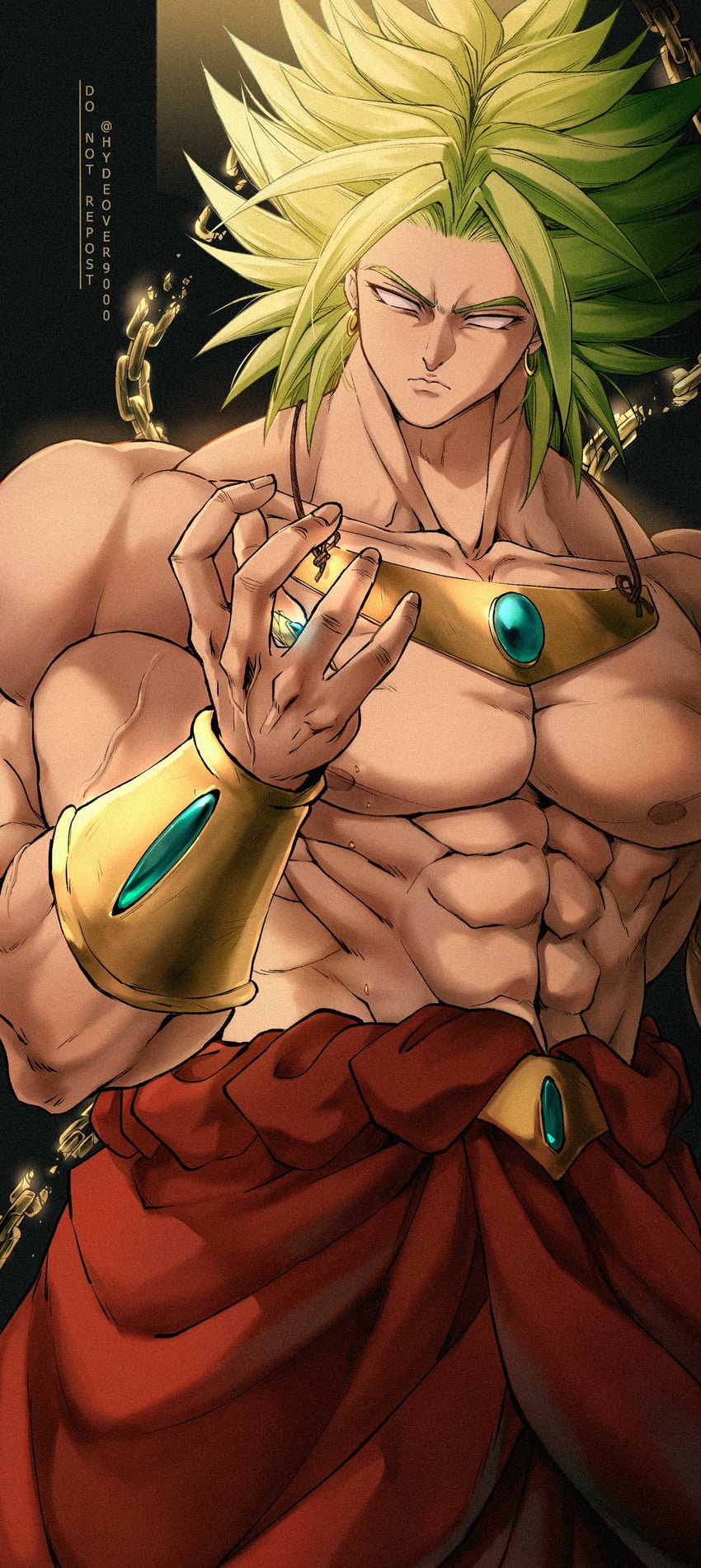 broly (dragon ball and 1 more) drawn by hydeover9000