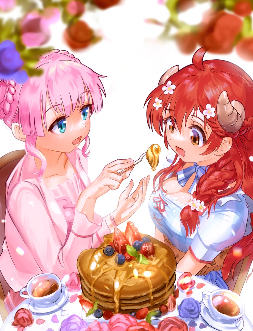 yoshida yuuko and chiyoda momo (machikado mazoku) drawn by eltir