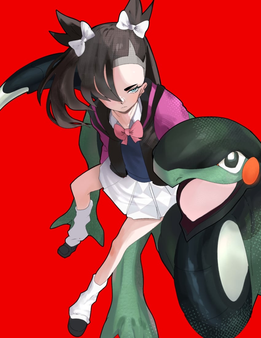 marnie and cyclizar (pokemon and 1 more) drawn by marnie_(marnielovesyou)