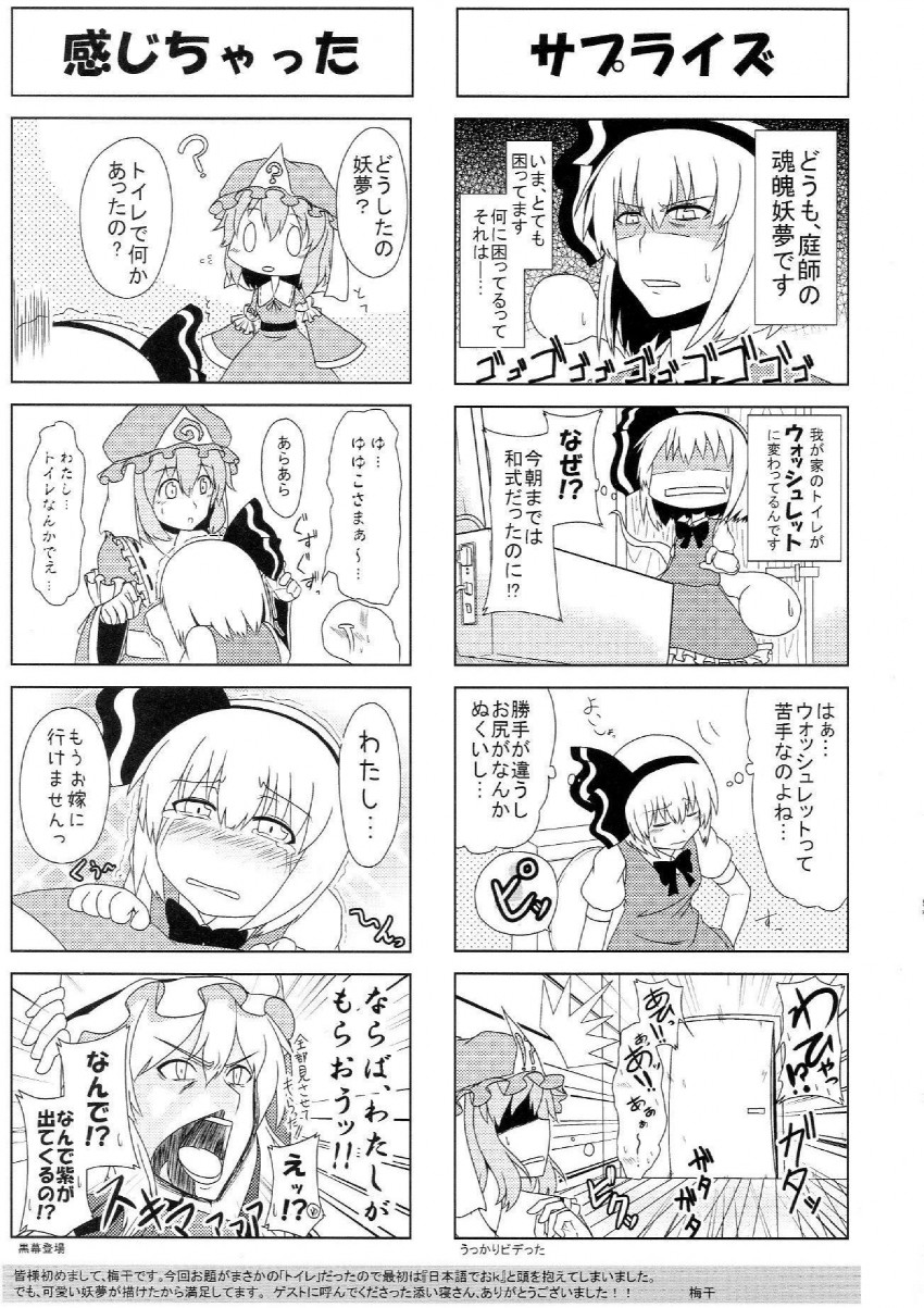 konpaku youmu, yakumo yukari, and saigyouji yuyuko (touhou) drawn by nadaka_harutsugu