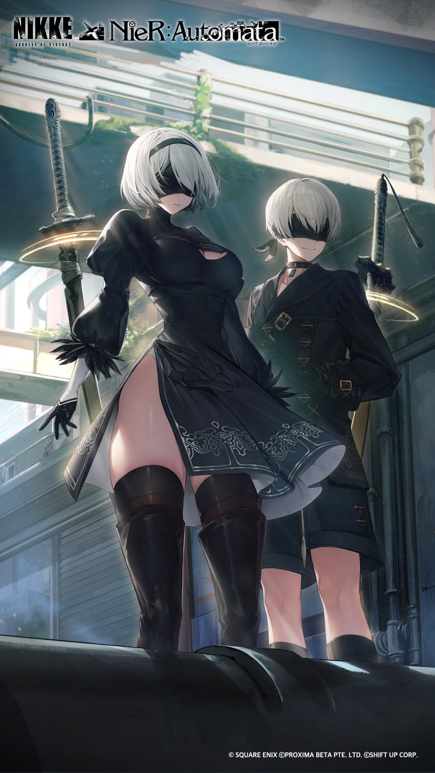 2b and 9s (goddess of victory: nikke and 2 more)
