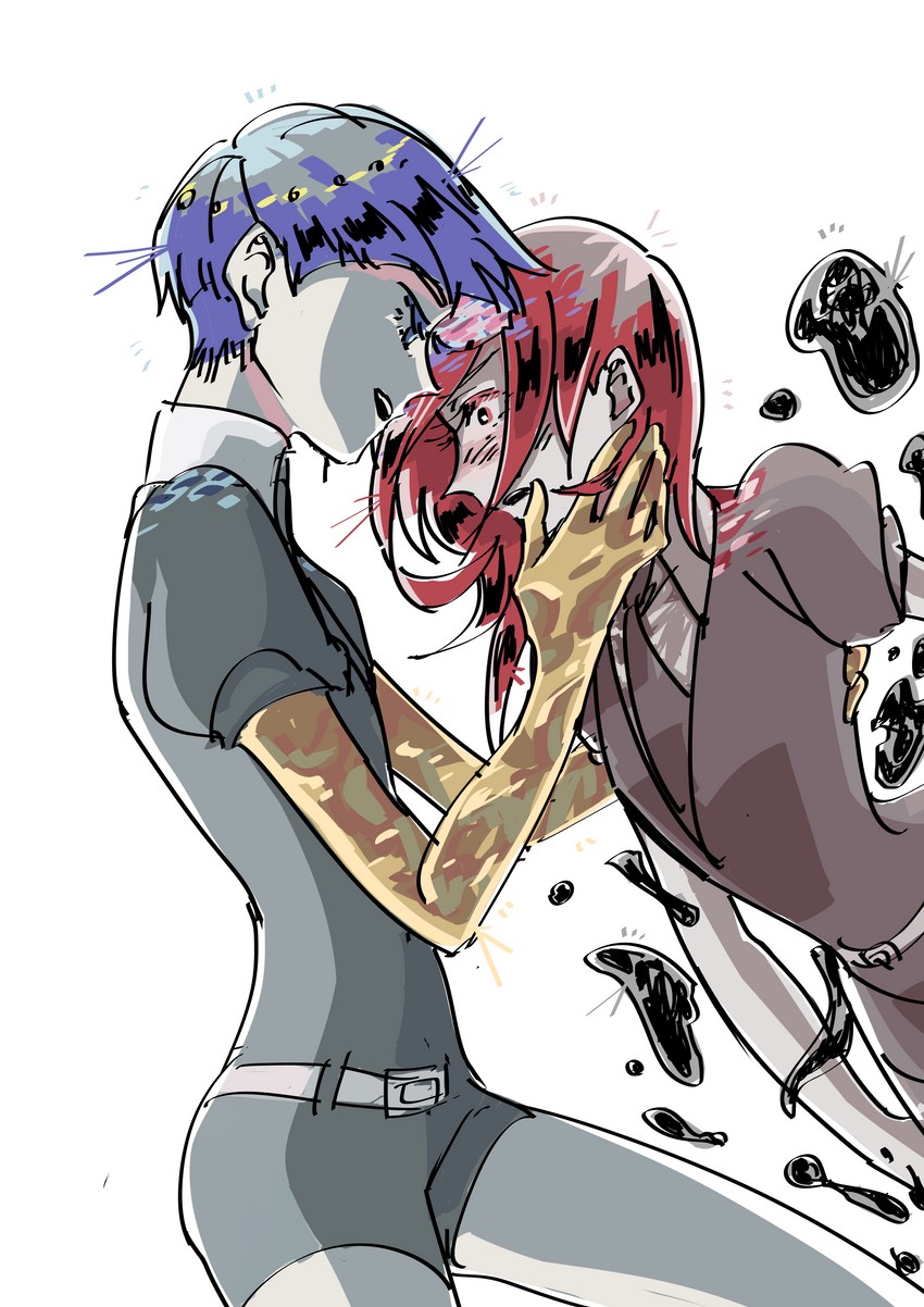 phosphophyllite and cinnabar (houseki no kuni) drawn by maccha_ringo