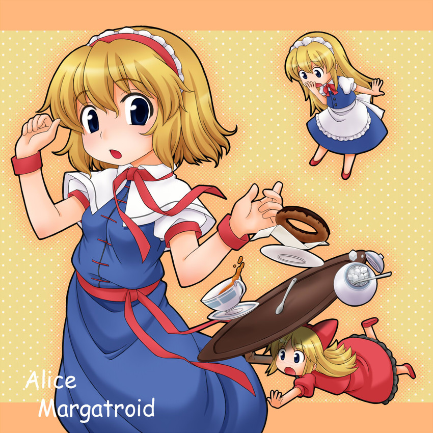 alice margatroid, shanghai doll, and hourai doll (touhou) drawn by kageyama_mari