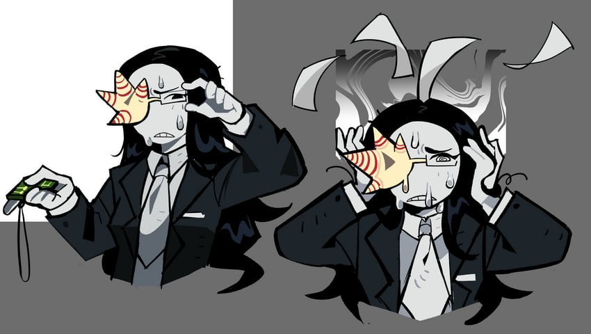 coral glasses (ena and 1 more) drawn by bajinns