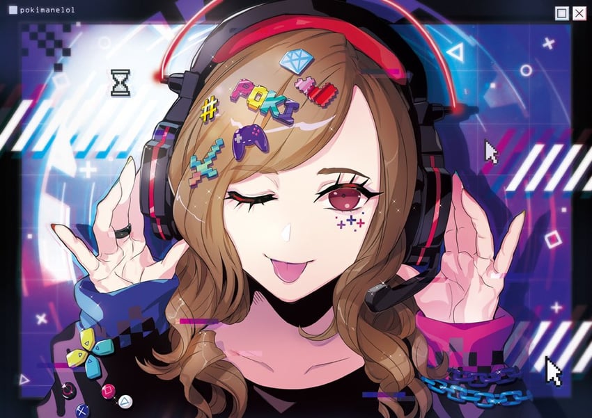 pokimane (real life and 2 more) drawn by puppeteer7777