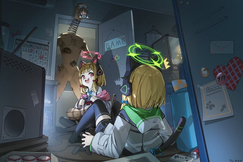 yuuka, momoi, midori, and coil-head (blue archive and 1 more) drawn by dor_m