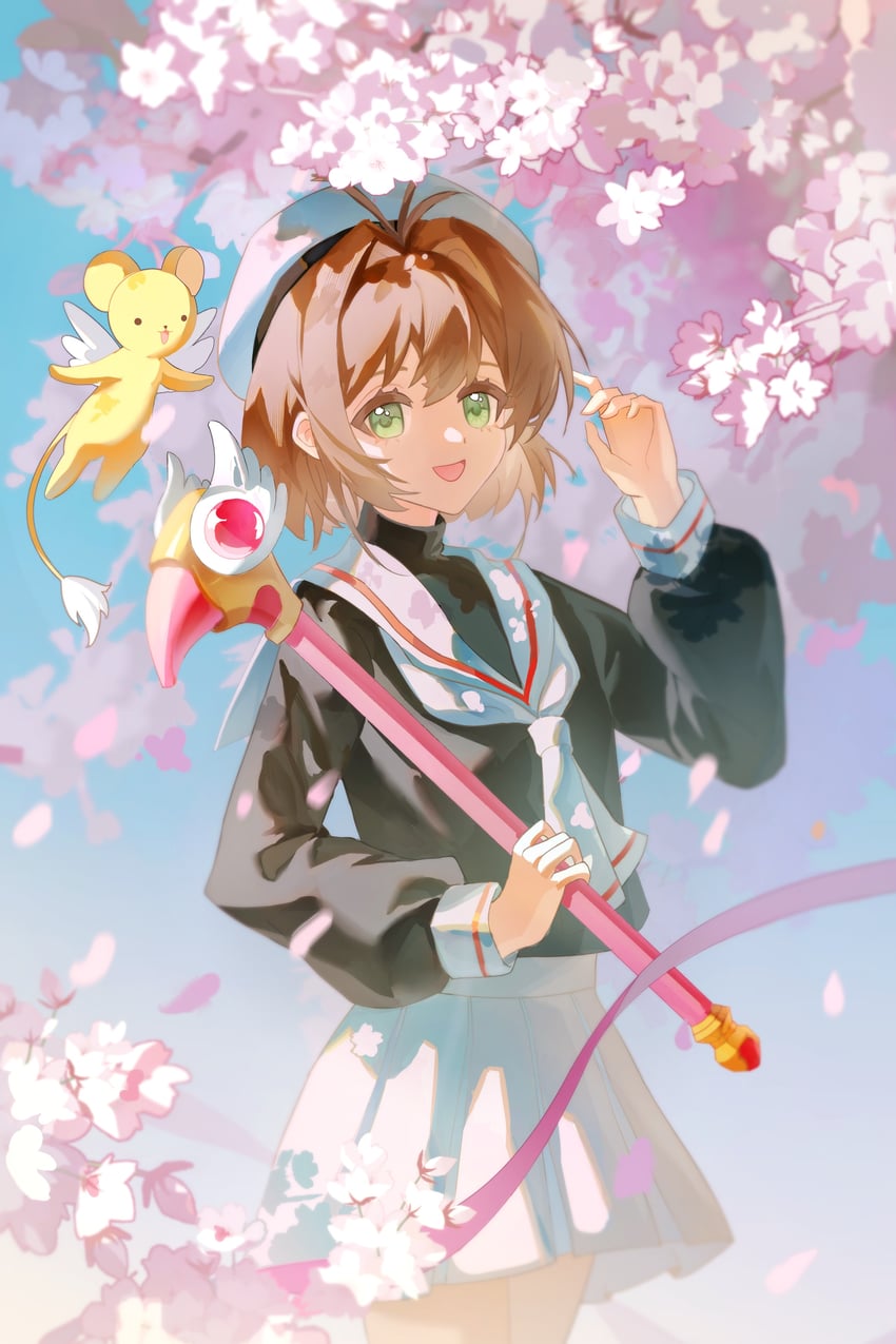 kinomoto sakura and kero (cardcaptor sakura) drawn by maoni_(maoni910)