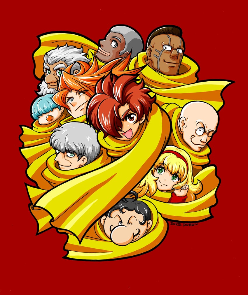francoise arnoul, shimamura joe, jet link, albert heinrich, ivan whisky, and 5 more (cyborg 009) drawn by endoron