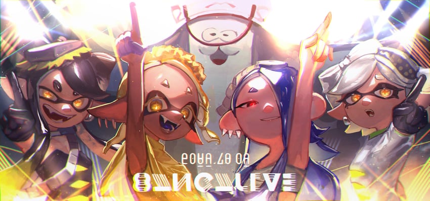 shiver, frye, big man, callie, and marie (splatoon and 1 more) drawn by no_(13_10_1230)