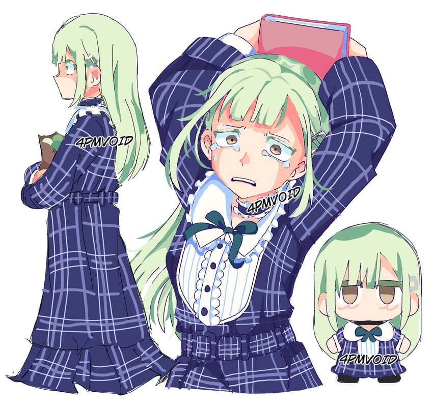 wakaba mutsumi (bang dream! and 1 more) drawn by 4pmvoid