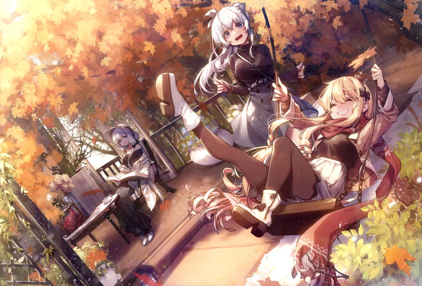 illustrious, queen elizabeth, and rodney (azur lane) drawn by de_da_xianyu