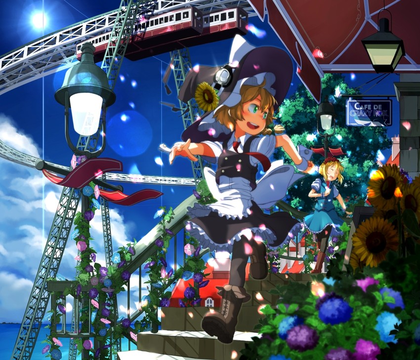 kirisame marisa and alice margatroid (touhou) drawn by kitsuneno_denpachi