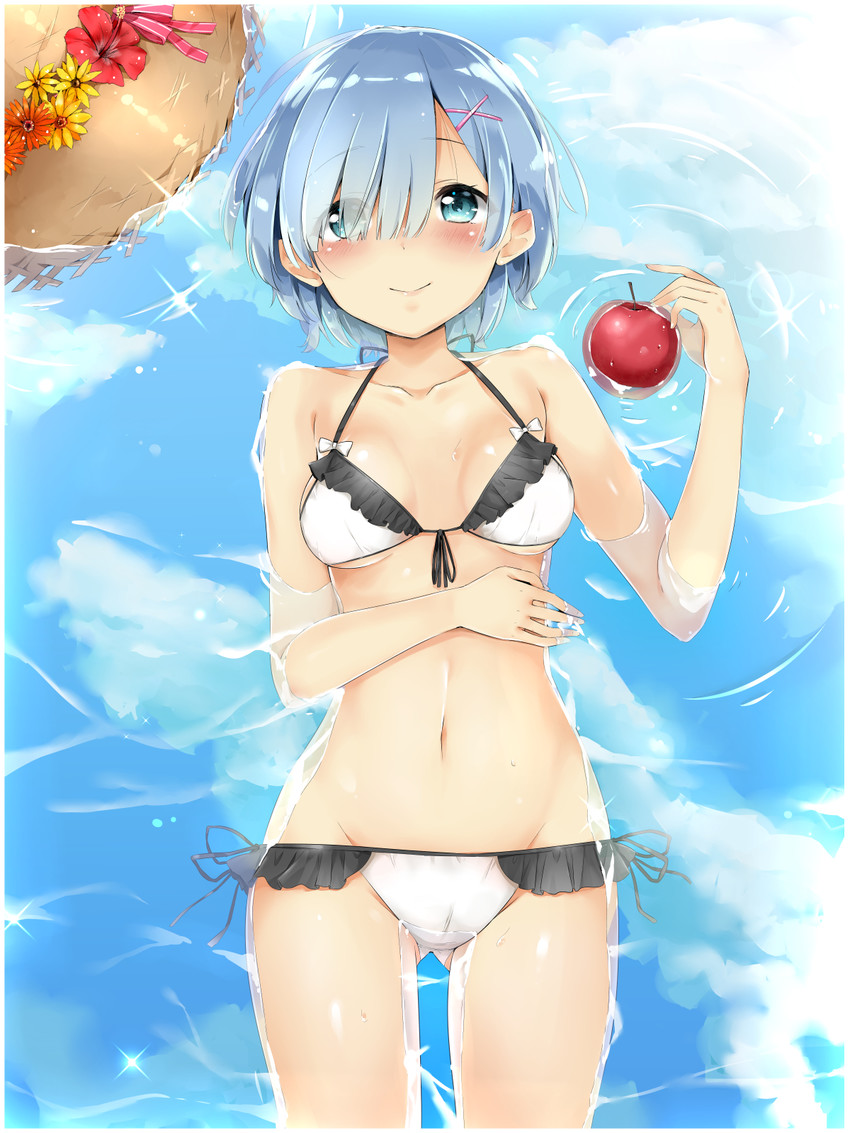 rem (re:zero kara hajimeru isekai seikatsu) drawn by nishimi_shin