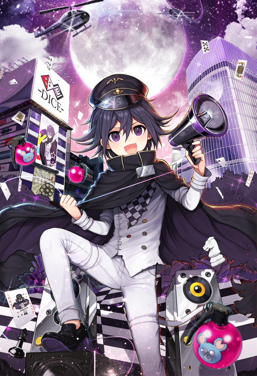 oma kokichi (danganronpa and 1 more) drawn by raily