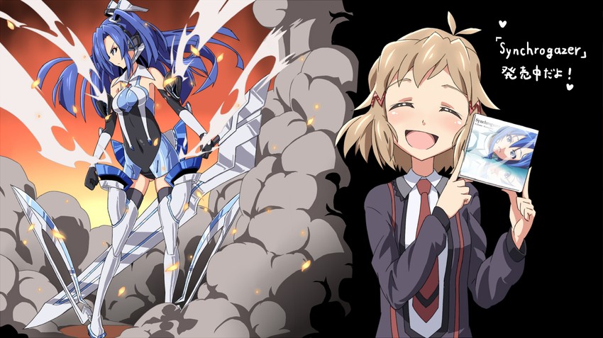 tachibana hibiki and kazanari tsubasa (senki zesshou symphogear) drawn by boko_(maniacpurple)