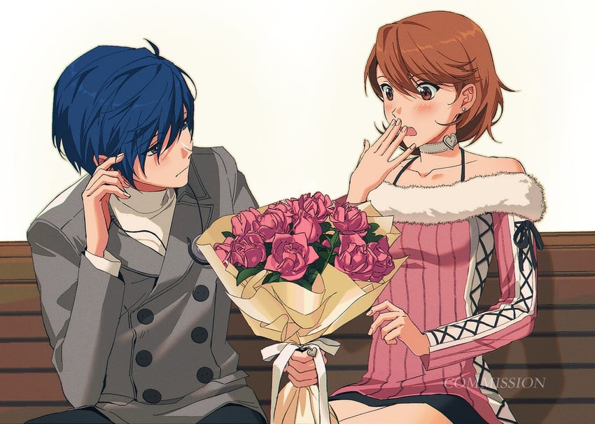 yuuki makoto and takeba yukari (persona and 1 more) drawn by sophie_(693432)