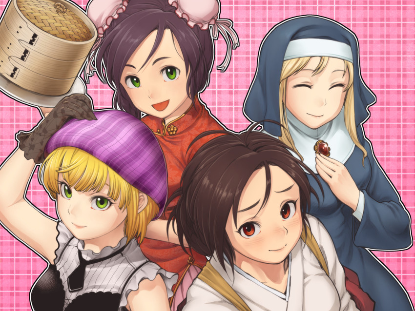 miyamoto frederica, domyoji karin, clarice, and yao fueifuei (idolmaster and 1 more) drawn by chiaki_rakutarou