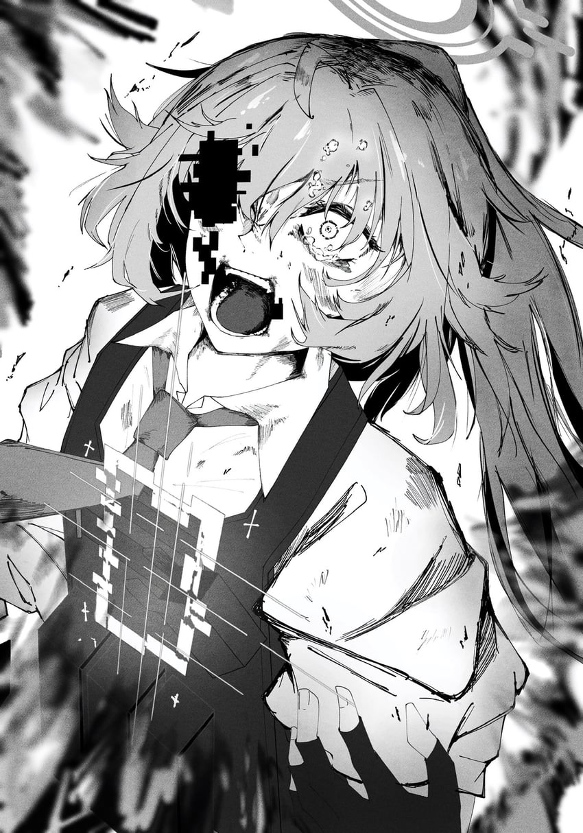 hoshino and hoshino terror (blue archive) drawn by a_no_smithee