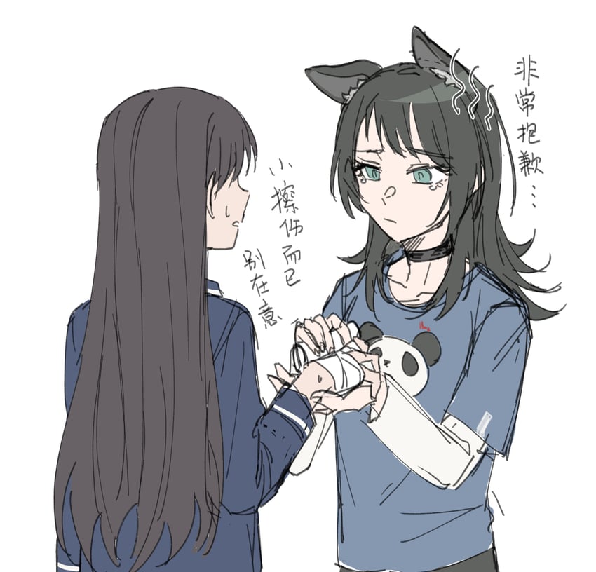 shiina taki and yahata umiri (bang dream! and 1 more) drawn by joker_(jjjokerrr233)