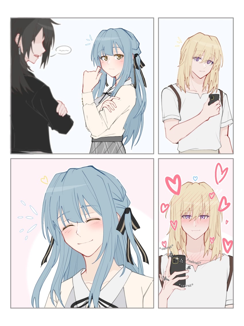 togawa sakiko, yahata umiri, and misumi uika (bang dream! and 1 more) drawn by amakuma