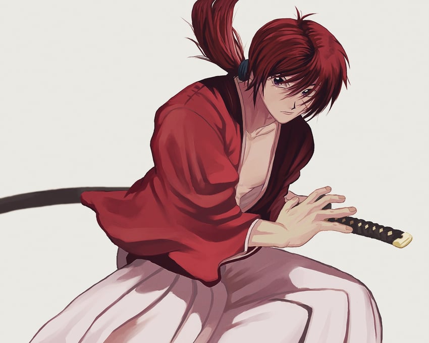 himura kenshin (rurouni kenshin) drawn by miko_hxh