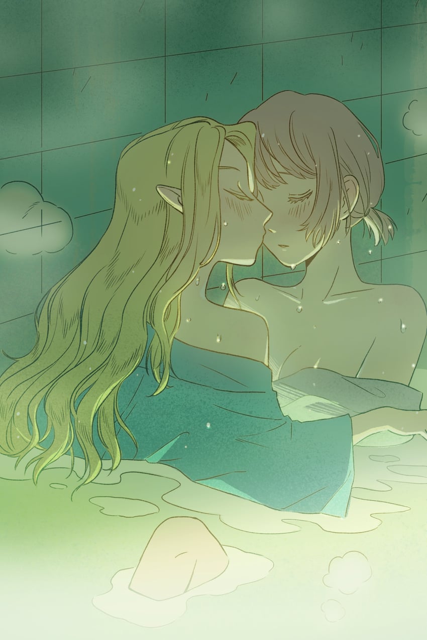 marcille donato and falin touden (dungeon meshi) drawn by murmur_(kim0222dr5)