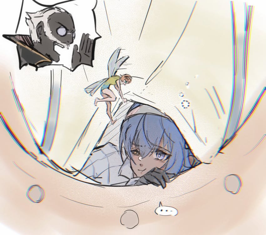 protagonist, gallica, and neuras (metaphor: refantazio) drawn by ansan_zip