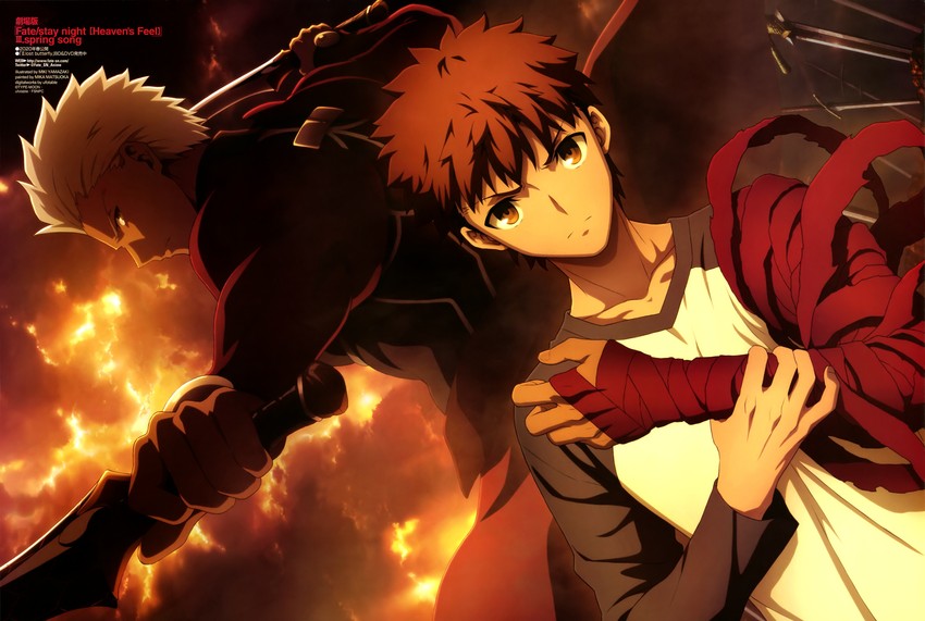 emiya shirou and archer (fate and 3 more) drawn by yamazaki_miki