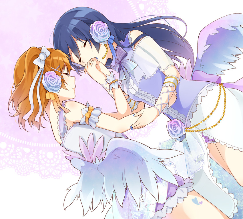 sonoda umi and kosaka honoka (love live! and 2 more) drawn by chisumi
