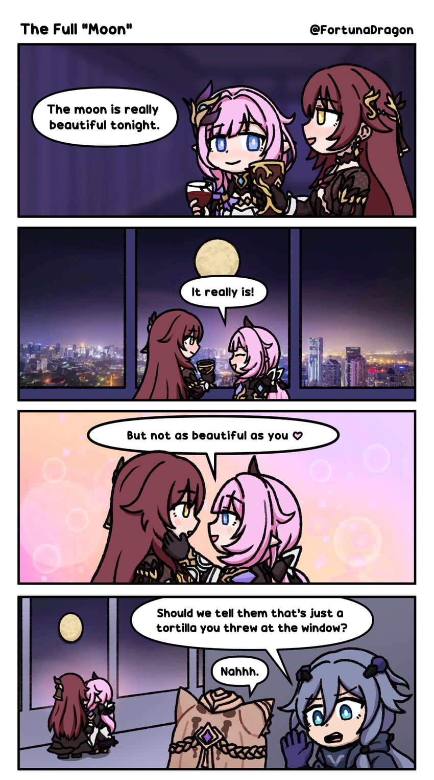 elysia, fu hua, eden, and pardofelis (honkai and 1 more) drawn by fortunadragon
