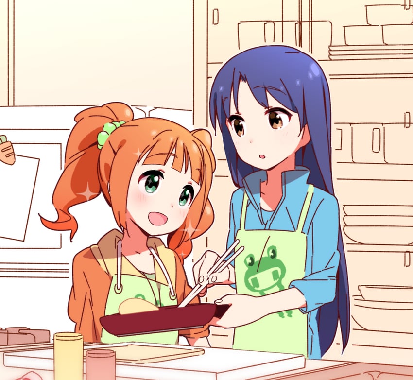 kisaragi chihaya and takatsuki yayoi (idolmaster) drawn by yoru_nai