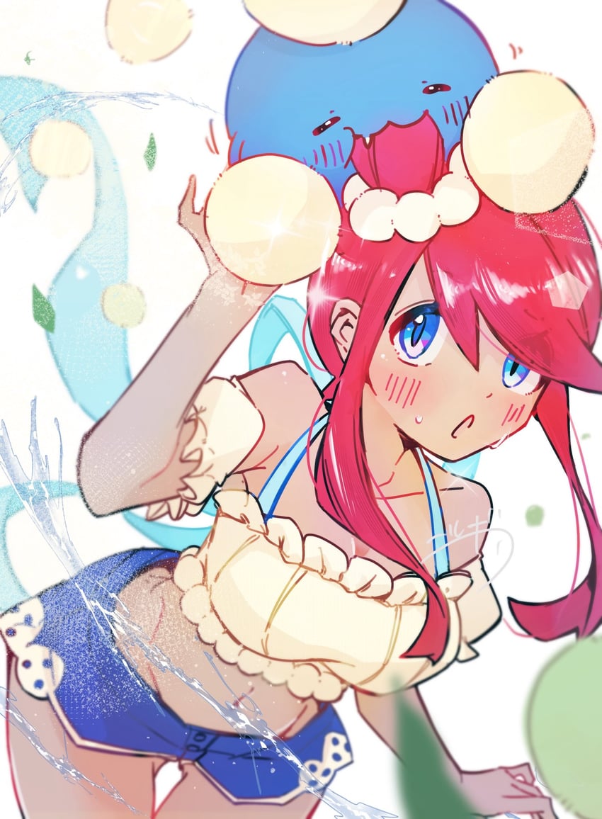 skyla and jumpluff (pokemon and 1 more) drawn by nirugiri_(nirgy)