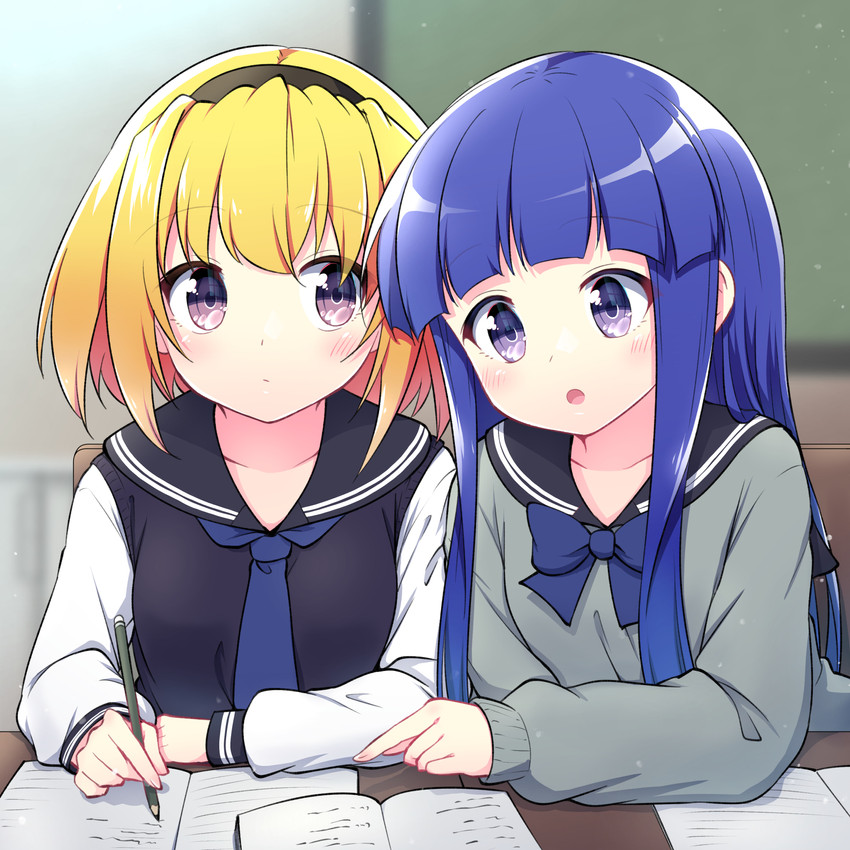 furude rika and houjou satoko (higurashi no naku koro ni and 1 more) drawn by hazumi_otoya