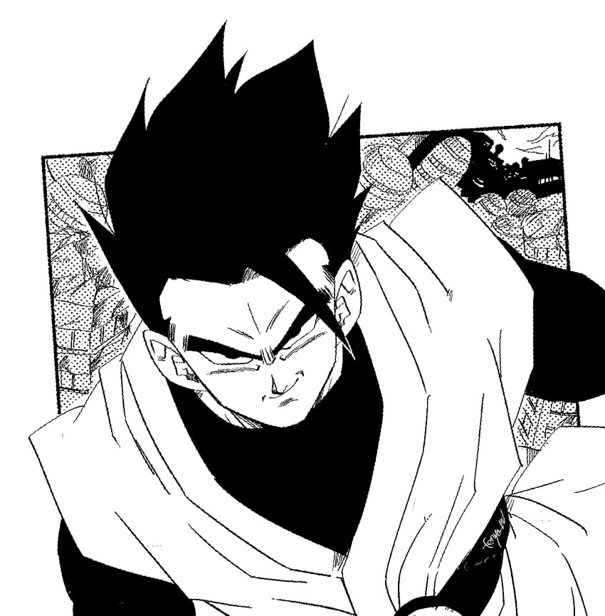 son gohan and great saiyaman (dragon ball and 1 more) drawn by fenyon